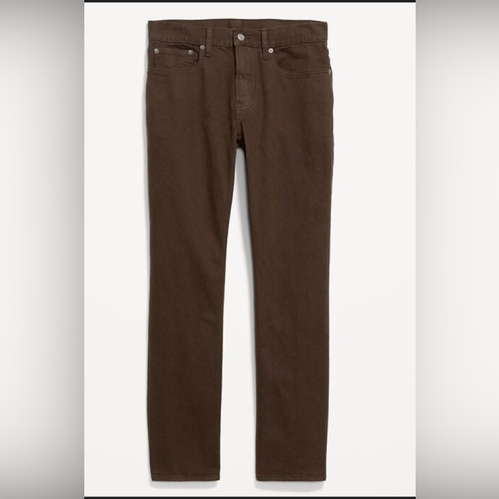 Old Navy Men's Dark Brown Straight Jeans